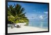 White sand beach and turquoise water, Sun Island Resort, Nalaguraidhoo island, Ari atoll, Maldives,-Michael Runkel-Framed Photographic Print