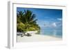 White sand beach and turquoise water, Sun Island Resort, Nalaguraidhoo island, Ari atoll, Maldives,-Michael Runkel-Framed Photographic Print