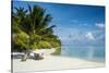 White sand beach and turquoise water, Sun Island Resort, Nalaguraidhoo island, Ari atoll, Maldives,-Michael Runkel-Stretched Canvas