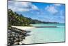 White sand beach and turquoise waters, Rarotonga and the Cook Islands, South Pacific, Pacific-Michael Runkel-Mounted Photographic Print