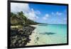 White sand beach and turquoise waters, Rarotonga and the Cook Islands, South Pacific, Pacific-Michael Runkel-Framed Photographic Print