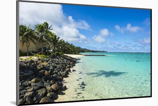 White sand beach and turquoise waters, Rarotonga and the Cook Islands, South Pacific, Pacific-Michael Runkel-Mounted Photographic Print
