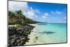 White sand beach and turquoise waters, Rarotonga and the Cook Islands, South Pacific, Pacific-Michael Runkel-Mounted Photographic Print