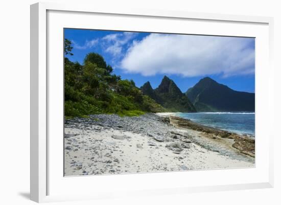 White Sand Beach at Ofu Island, Manu'A Island Group, American Samoa, South Pacific-Michael Runkel-Framed Photographic Print