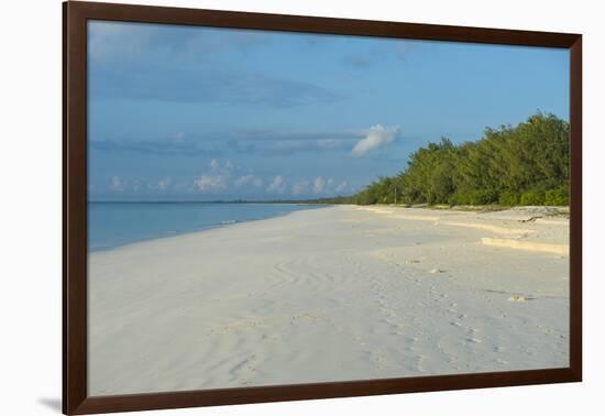 White sand beach at sunset, Ouvea, Loyalty Islands, New Caledonia, Pacific-Michael Runkel-Framed Photographic Print