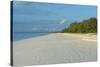 White sand beach at sunset, Ouvea, Loyalty Islands, New Caledonia, Pacific-Michael Runkel-Stretched Canvas