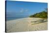 White sand beach at sunset, Ouvea, Loyalty Islands, New Caledonia, Pacific-Michael Runkel-Stretched Canvas