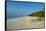 White sand beach at sunset, Ouvea, Loyalty Islands, New Caledonia, Pacific-Michael Runkel-Framed Stretched Canvas