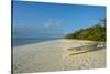 White sand beach at sunset, Ouvea, Loyalty Islands, New Caledonia, Pacific-Michael Runkel-Stretched Canvas