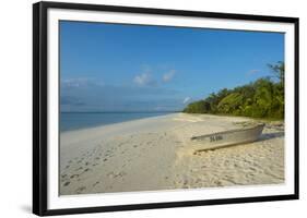 White sand beach at sunset, Ouvea, Loyalty Islands, New Caledonia, Pacific-Michael Runkel-Framed Photographic Print