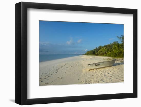 White sand beach at sunset, Ouvea, Loyalty Islands, New Caledonia, Pacific-Michael Runkel-Framed Photographic Print