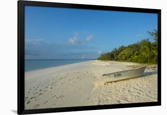 White sand beach at sunset, Ouvea, Loyalty Islands, New Caledonia, Pacific-Michael Runkel-Framed Photographic Print