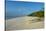 White sand beach at sunset, Ouvea, Loyalty Islands, New Caledonia, Pacific-Michael Runkel-Stretched Canvas