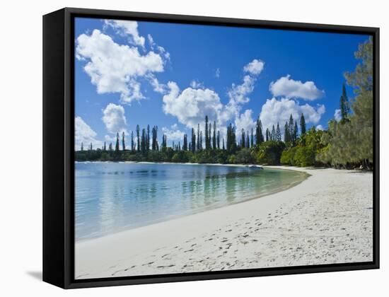 White Sand Beach, Bay de Kanumera, Ile Des Pins, New Caledonia, Melanesia, South Pacific, Pacific-Michael Runkel-Framed Stretched Canvas