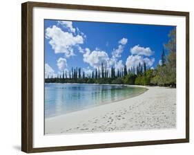 White Sand Beach, Bay de Kanumera, Ile Des Pins, New Caledonia, Melanesia, South Pacific, Pacific-Michael Runkel-Framed Photographic Print