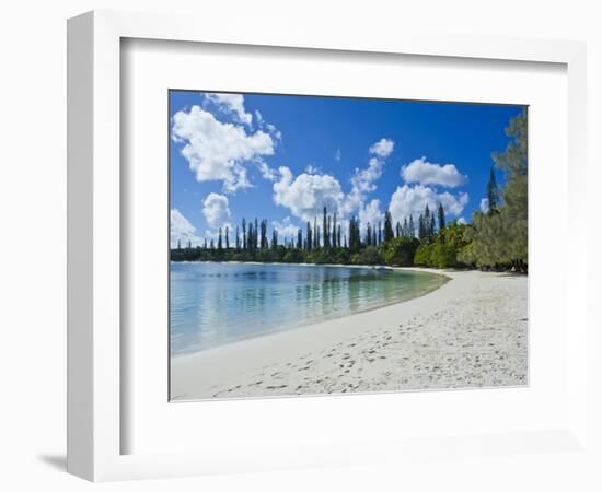 White Sand Beach, Bay de Kanumera, Ile Des Pins, New Caledonia, Melanesia, South Pacific, Pacific-Michael Runkel-Framed Photographic Print