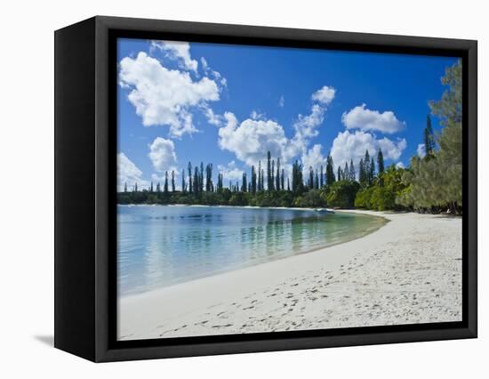 White Sand Beach, Bay de Kanumera, Ile Des Pins, New Caledonia, Melanesia, South Pacific, Pacific-Michael Runkel-Framed Stretched Canvas