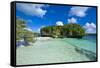 White Sand Beach, Bay De Kanumera, Ile Des Pins, New Caledonia, Melanesia, South Pacific-Michael Runkel-Framed Stretched Canvas