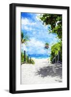 White Sand Beach II - In the Style of Oil Painting-Philippe Hugonnard-Framed Giclee Print