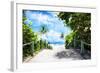 White Sand Beach - In the Style of Oil Painting-Philippe Hugonnard-Framed Giclee Print