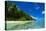 White Sand Beach in Turquoise Water in the Ant Atoll, Pohnpei, Micronesia-Michael Runkel-Stretched Canvas