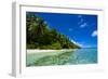 White Sand Beach in Turquoise Water in the Ant Atoll, Pohnpei, Micronesia-Michael Runkel-Framed Photographic Print