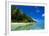 White Sand Beach in Turquoise Water in the Ant Atoll, Pohnpei, Micronesia-Michael Runkel-Framed Photographic Print