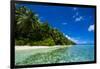 White Sand Beach in Turquoise Water in the Ant Atoll, Pohnpei, Micronesia-Michael Runkel-Framed Photographic Print