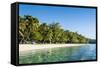 White Sand Beach, Nanuya Lailai Island, the Blue Lagoon, Yasawa, Fiji, South Pacific-Michael Runkel-Framed Stretched Canvas
