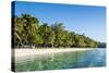 White Sand Beach, Nanuya Lailai Island, the Blue Lagoon, Yasawa, Fiji, South Pacific-Michael Runkel-Stretched Canvas