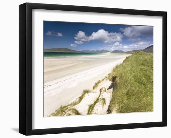 White Sand Beach of Seilebost, Isle of Harris, Outer Hebrides, Scotland, UK-Lee Frost-Framed Photographic Print