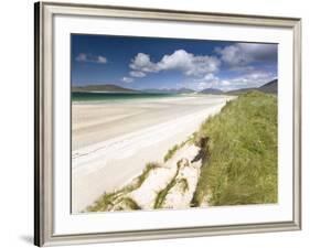 White Sand Beach of Seilebost, Isle of Harris, Outer Hebrides, Scotland, UK-Lee Frost-Framed Photographic Print