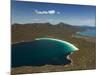 White Sand Beach of Wineglass Bay, Freycinet National Park on the Peninsula, Tasmania, Australia-Christian Kober-Mounted Photographic Print