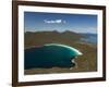 White Sand Beach of Wineglass Bay, Freycinet National Park on the Peninsula, Tasmania, Australia-Christian Kober-Framed Photographic Print