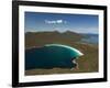 White Sand Beach of Wineglass Bay, Freycinet National Park on the Peninsula, Tasmania, Australia-Christian Kober-Framed Photographic Print