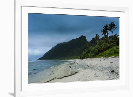 White Sand Beach on Ofu Island, Manua Island Group, American Samoa, South Pacific, Pacific-Michael Runkel-Framed Photographic Print