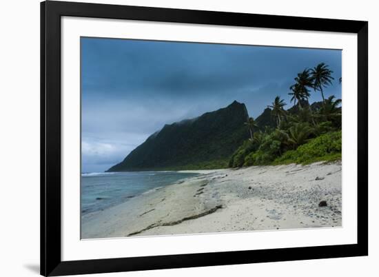 White Sand Beach on Ofu Island, Manua Island Group, American Samoa, South Pacific, Pacific-Michael Runkel-Framed Photographic Print