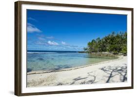 White sand beach on the north coast of Efate, Vanuatu, Pacific-Michael Runkel-Framed Photographic Print