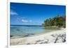 White sand beach on the north coast of Efate, Vanuatu, Pacific-Michael Runkel-Framed Photographic Print