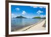 White sand beach on Yanuya Island, Mamanuca Islands, Fiji, South Pacific-Michael Runkel-Framed Photographic Print