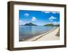 White sand beach on Yanuya Island, Mamanuca Islands, Fiji, South Pacific-Michael Runkel-Framed Photographic Print