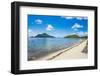 White sand beach on Yanuya Island, Mamanuca Islands, Fiji, South Pacific-Michael Runkel-Framed Photographic Print