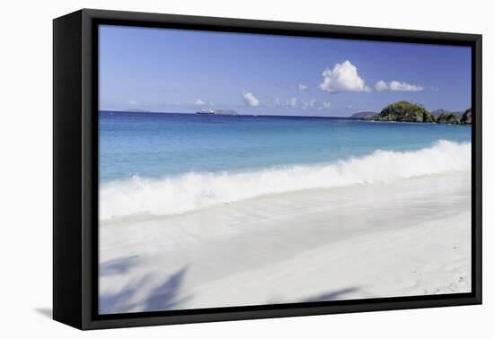 White Sand beach, St John, USVI-George Oze-Framed Stretched Canvas