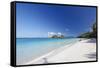 White Sand Caribbean Beach-George Oze-Framed Stretched Canvas