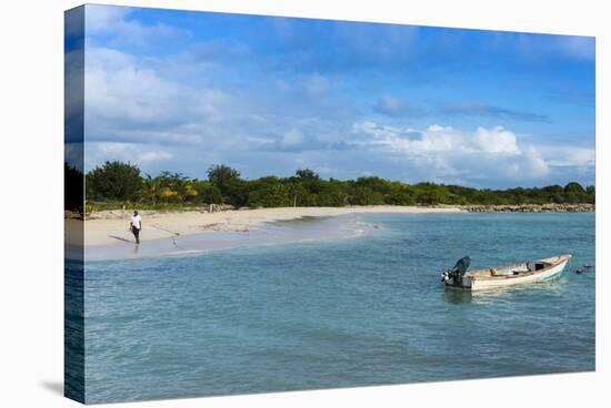 White Sand in the Gravenor Bay in Barbuda-Michael Runkel-Stretched Canvas