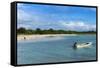 White Sand in the Gravenor Bay in Barbuda-Michael Runkel-Framed Stretched Canvas