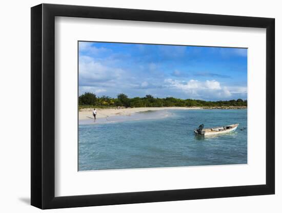 White Sand in the Gravenor Bay in Barbuda-Michael Runkel-Framed Photographic Print