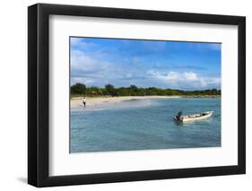 White Sand in the Gravenor Bay in Barbuda-Michael Runkel-Framed Photographic Print