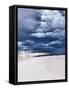 White Sands in New Mexico with Stormy Sky-evren_photos-Framed Stretched Canvas