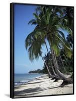 White Sandy Beach and Leaning Palm Trees, Koh Samui, Thailand, Southeast Asia-D H Webster-Framed Photographic Print